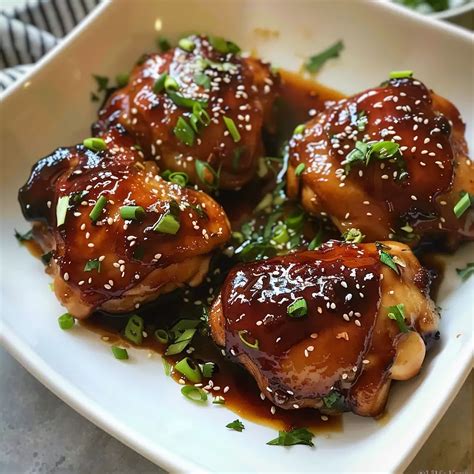 Glazed Soy Sauce Brown Sugar Chicken Thighs Recipe - elianarecipes.com ...