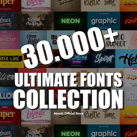 🔥INSTANT🔥 30,000 Ultimate Premium Font Collection Bundle ( TTF and OTF ...