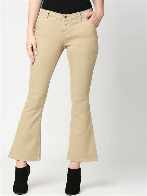 Buy High Star Women Khaki Bootcut Jeans - Jeans for Women 14288512 | Myntra