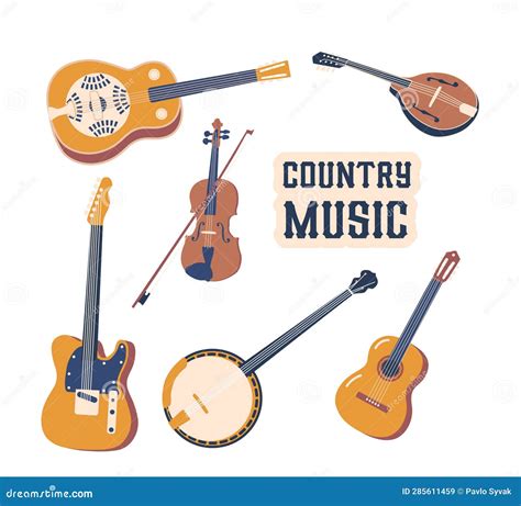 Country Music Instruments Include Guitar, Fiddle, Banjo or Mandolin ...