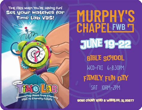 GET READY to launch into hyperdrive at Time Lab VBS!, Murphy's Chapel ...