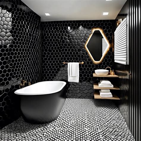 Black Hex Tile