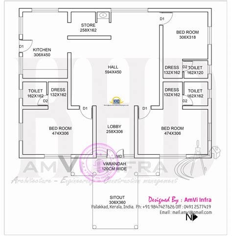 1600 square feet house with floor plan sketch - Kerala home design and ...