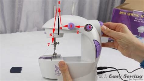 Image result for How to Thread Mini Sewing Machine