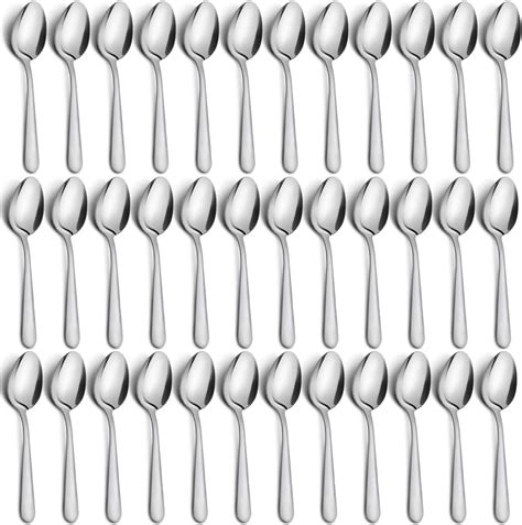 Amazon.com: Yiyiring 200 Pcs Dinner Spoons Set 6.7 Inches Stainless ...