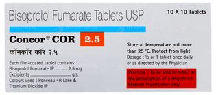 Concor Cor 25 Mg Tablet 10 - Uses, Side Effects, Dosage, Price | Truemeds