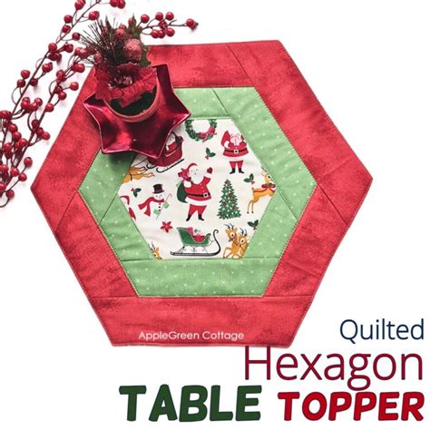 Image result for Hexagon Fabric Table Topper Tutorial