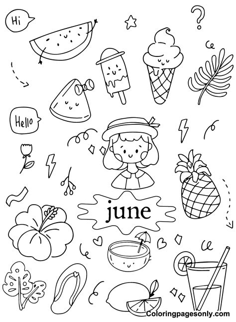 41 June Coloring Pages - ColoringPagesOnly.com