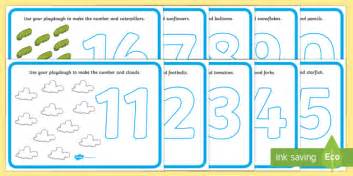 Number Playdough Mats (11-20)