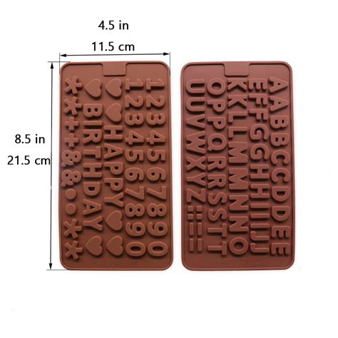 Buy Manunclaims Chocolate Molds Silicone, Break-Apart | Letters | Happy ...