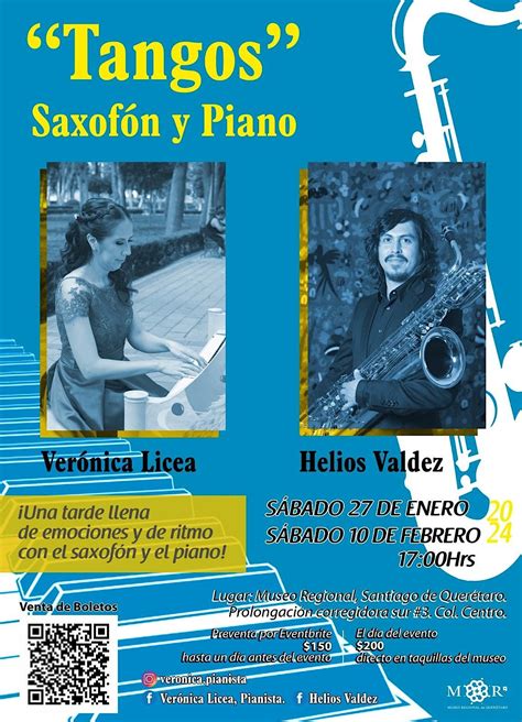TANGOS: saxofón y piano, Museo Regional de Querétaro, Santiago de ...