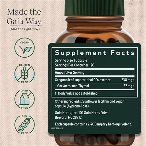 Snapklik.com : Gaia Herbs, Oil Of Oregano, Vegan Liquid Phyto Capsules ...