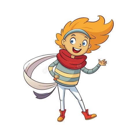 Standing Girl Waving Hello Stock Illustrations - 507 Standing Girl ...