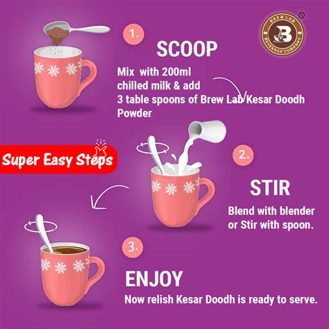 Brew Lab Kesar Doodh Powder | Contains The Real Taste Of Kesar | Energy ...