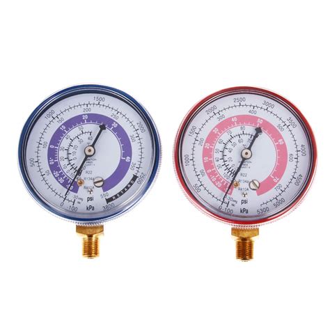 Buy Air Conditioner Refrigerant Low and High Pressure Gauge 70mm/2 ...
