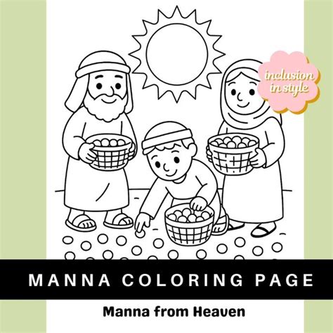 Manna From Heaven Coloring Page | Bible Story Coloring Sheet | Exodus ...