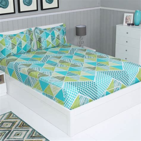 Buy Emerald Printed 3-Pc. Double Bedsheet Set - 240 x 274 cm from Home ...