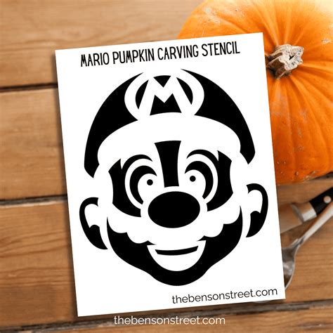 Mario Pumpkin Carving Stencils