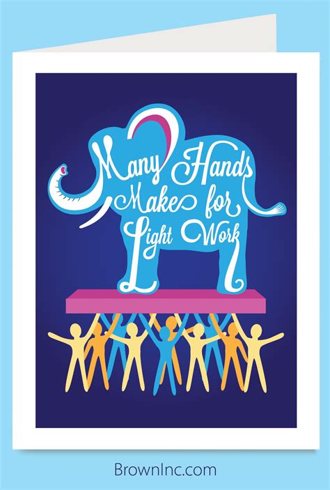 9701-132 Many Hands Card • Brown Industries, Inc. | Work card, How to ...