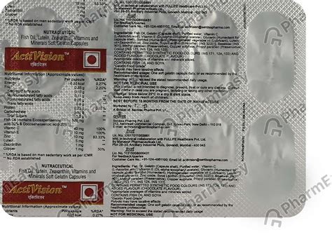 Buy Activision Strip Of 10 Capsules Online at Flat 15% OFF | PharmEasy
