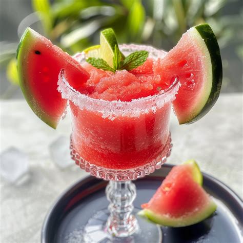 Amazing Frozen Watermelon Margarita Mocktail for Refreshing Bliss
