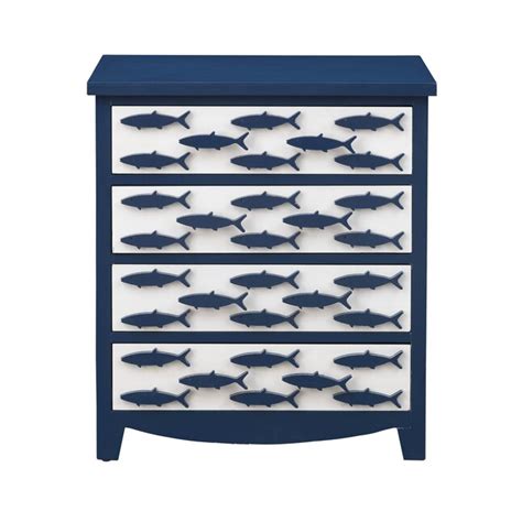 Coast to Coast Schools-out Blue and White 4-Drawer Accent Chest at ...
