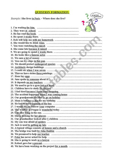 Question Formation Exercises 的图像结果