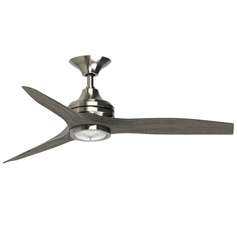 Fanimation Spitfire 48-in Brushed Nickel with Weathered Wood Blades ...