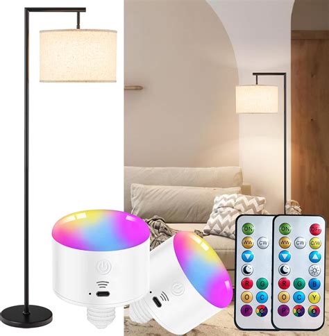 Modern Battery Operated Floor Lamp Cordless for Living Room, 10000mAh ...