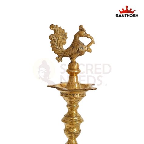 Brass Gold Nagas Kuthu Vilakku – 46 Inch Height | Tall Temple Kuthu Vi ...