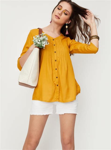 Buy Women Pintuck V-neck Top Online at just Rs. 499.0 - 1000011552496 ...