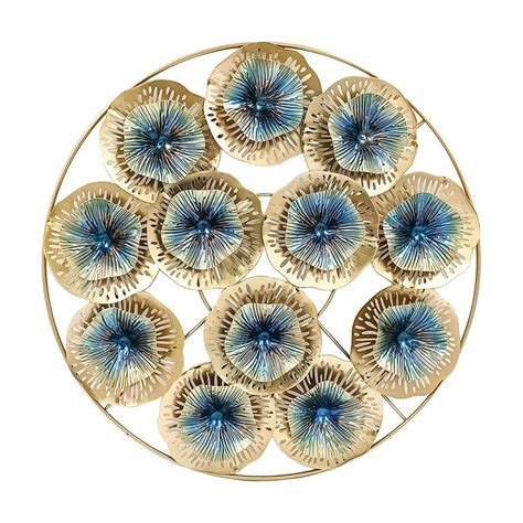 ⚡️Buy Maxbell Metal Wall Art Decor, Modern Flower Sculpture for Sofa ...
