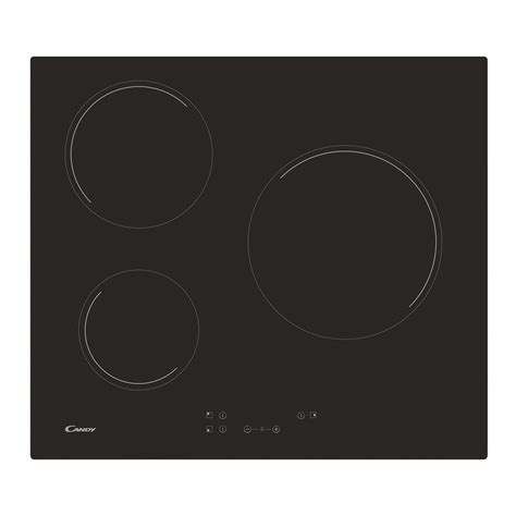 Placa vitrocerámica Candy 60 cm, 3 zonas de cocción - CH63CC/4U2 ...