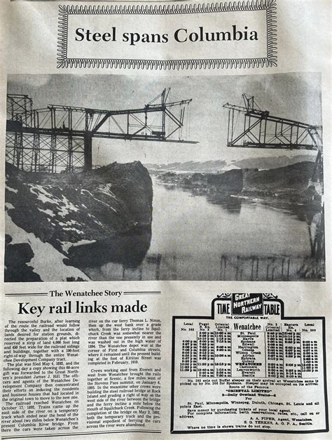Big Bend Railroad History: Steel Spans Columbia