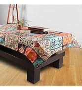 Buy STITCHNEST Ikat Digital Printed 4 Seater Table Runner and Bed ...