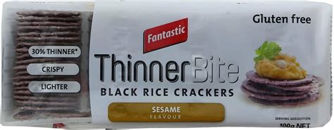 Fantastic Thinner Bite Sesame - Black Rice Crackers | Crispy & Gluten ...