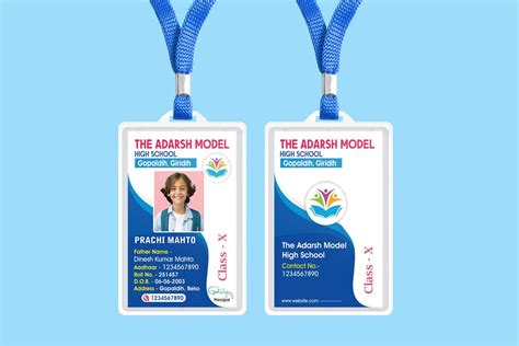 Student ID Card Template For School - Free Hindi Design