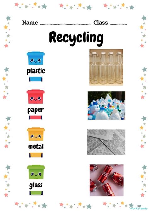 Image result for Recycle Worksheet