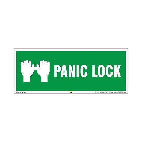 Mr. Safe - Panic Lock Sign Hard Plastic Lamination 15 Inch X 6 Inch ...