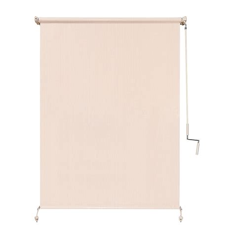 Coolaroo 51-in x 96-in Pebble Light Filtering Cordless Outdoor Roller ...