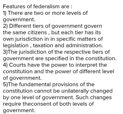Mention any five main features of federalism in India. - Brainly.in