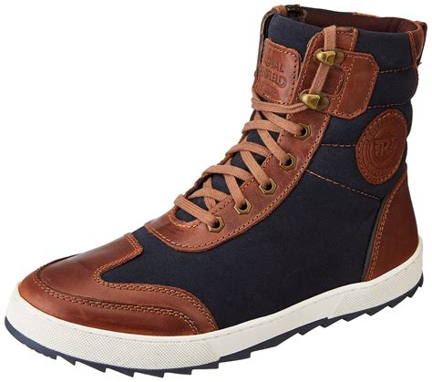 Royal Enfield Sturdy Leather Boots Navy Shoes-UK 10 (RLCSOA220358 ...