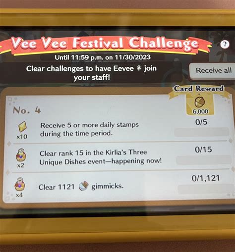 Vee Vee Festival Challenge : r/PokemonCafeMix