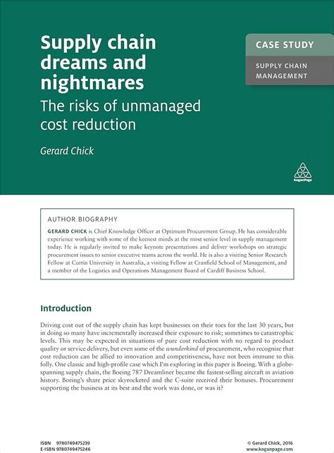 Buy Case Study: Supply Chain Dreams and Nightmares: Risks of Unmanaged ...