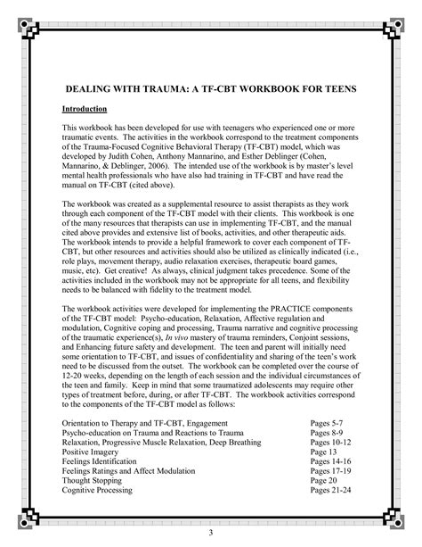 Dealing with trauma a tf-cbt workbook for teens | PDF