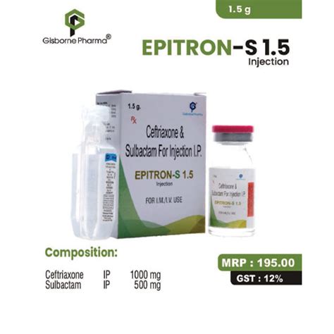 EPITRON-S 1.5gm Injection Gisborne Pharma