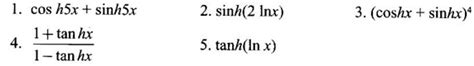 Hyperbolic Functions - Definition, Worked Examples, Exercise with ...