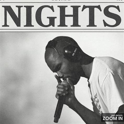 Frank Ocean Retro, Nights Poster, Nights Lyrics Print, Frank Ocean ...