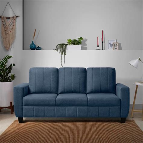 Home Centre Berry Fabric 3-Seater Sofa - Grey : Amazon.in: Home & Kitchen