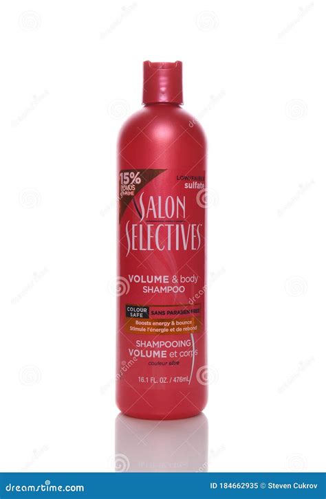 Salon selectives shampoo imagen editorial. Imagen de aislado - 184662935